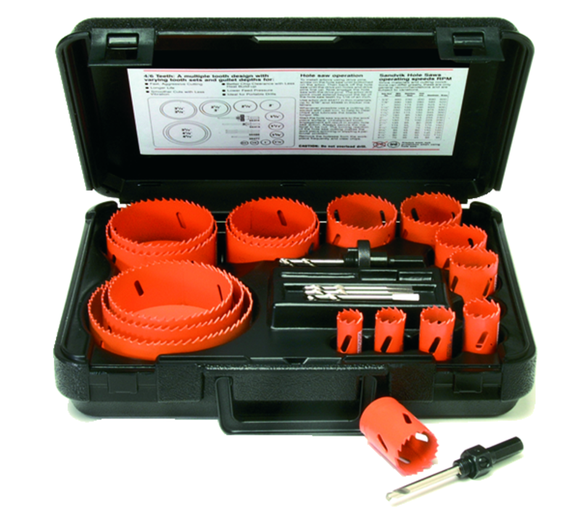 Bahco FX848454999 9 Pc. Bi-Metal Electricians and Plumber's Hole Saw Kit