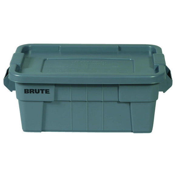 Rubbermaid RZ559S30G Brute 14 Gallon Tote - Lid snaps tight - Ribbed bottom