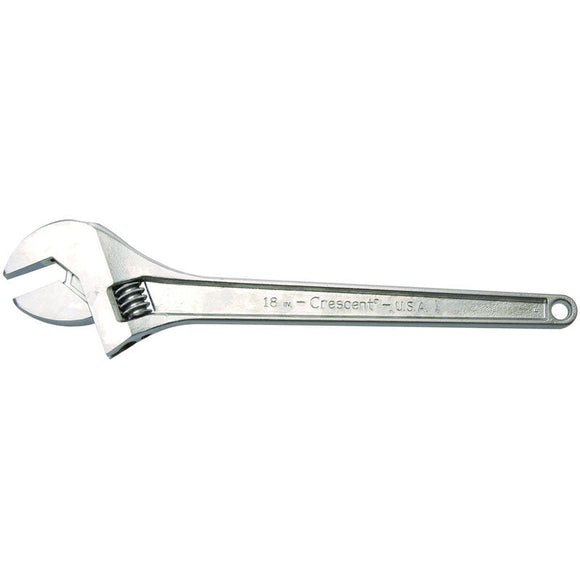 Crescent KW50AC218VS 18" Chrome Finish, Tapered Handle, Adjustable Wrench