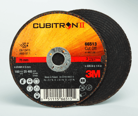 3M TM0166525 3M Cubitron II Cut-Off Wheel 66525 Type 1 4.5" x .045" x 7/8"