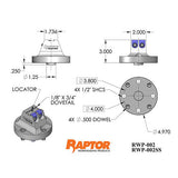 Raptor RWP-002SS Stainless Steel 0.75" Dovetail Fixture 3.8" Dia. BC