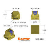 Raptor RWP-022SS Stainless Steel 0.50" Dovetail Fixture with 1.5" Dovetail Base