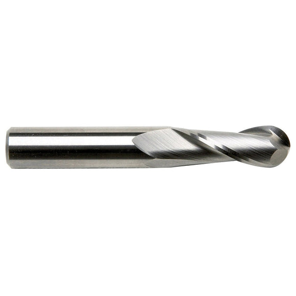 Sowa High Performance .5 x 39mm OAL 2 Flute Ball Nose Regular Length Bright Finish Carbide End Mill