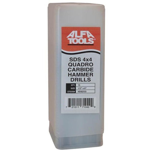 Alfa Tools SDSQ728 1/4 X 10 SDS QUADRO HAMMER DRILL 25PC