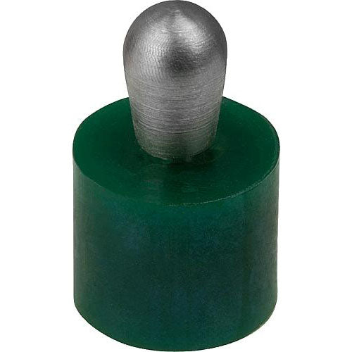 KIPP K1733.310509 LATERAL SPRING PLUNGER INTENSIFIED SPRING FORCE D=10, D2=9,9, L1=7,3, PLASTIC GREEN, COMP:STAINLESS STEEL,