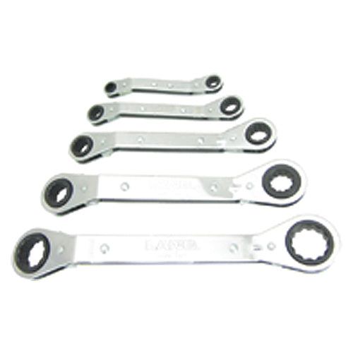 Lang KL405363 5 Pieces-12 Points - Offset Ratcheting Box Wrench Set