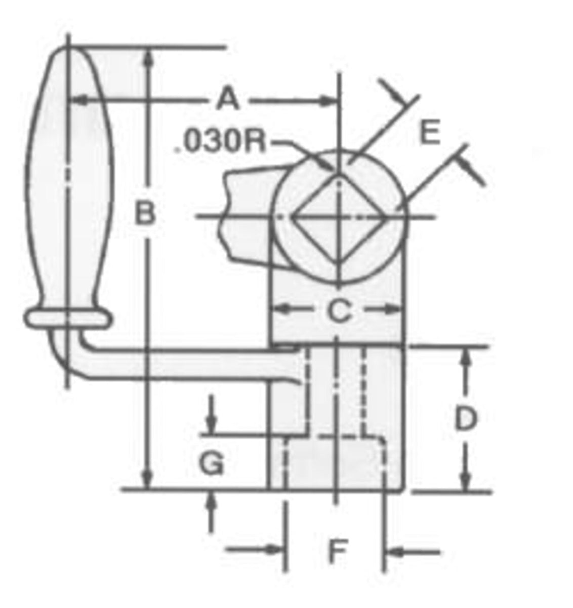 JERGENS HANDLE, CRANK, 3IN BLANK 20503 Freer Tool and Supply
