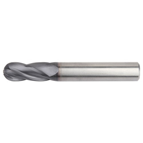 Widia WK405825625 3/64 Dia. ?1/8 Shank ?1/8 DOC ?1-1/2 OAL, Carbide TiAlN, 4 Flute, 30°|CW Helix, Round, Ballnose End Mill