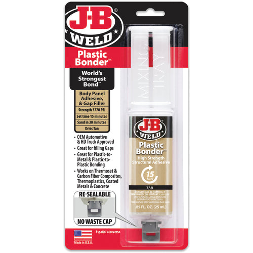 J-B Weld LM5050133 25 ml Syringe Plastic Bonder - Tan
