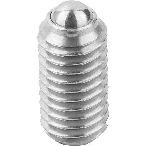 KIPP K0310.204 SPRING PLUNGER INTENSIFIED SPRING FORCE D=M04 L=9, STAINLESS STEEL, COMP:BALL STAINLESS STEEL