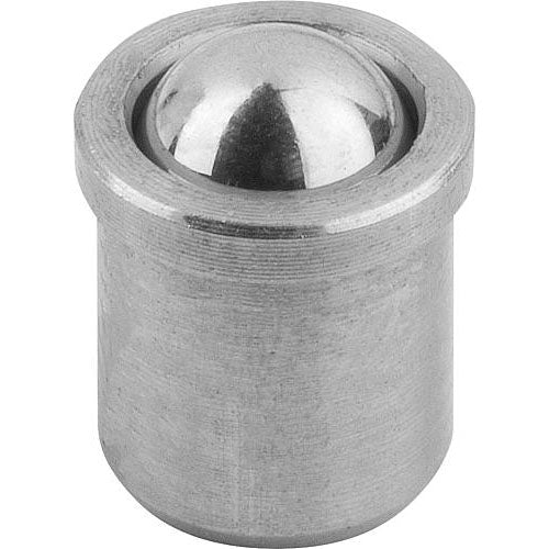 KIPP K0333.10 SPRING PLUNGER SPRING FORCE, SMOOTH VERSION, D=10 L=13,5, STAINLESS STEEL, COMP:STAINLESS STEEL