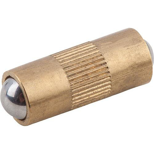 KIPP K0337.03 SPRING PLUNGER SPRING FORCE, SMOOTH VERSION, DOUBLE SIDED, D=3 L=8, BRASS, COMP:BALL STAINLESS STEEL, PU=25