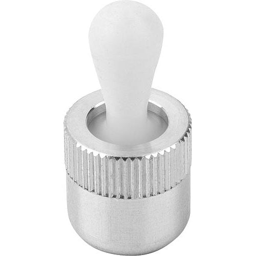 KIPP K0368.71084CP LATERAL SPRING PLUNGER, SPRING FORCE WITHOUT SEAL D=1/2, D2=1/2, L1=13,9, ALUMINIUM, COMP:POLYACETAL