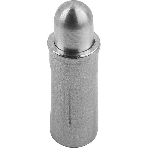 KIPP K1172.05 SPRING PLUNGER SPRING FORCE, SMOOTH VERSION, D=5 L=12, STAINLESS STEEL, COMP:STAINLESS STEEL, PU=50