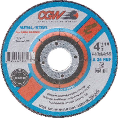 CGW MG9035622 4 1/2" X 1/4" X 7/8" - Aluminum Oxide A24N - Depressed Center Wheel
