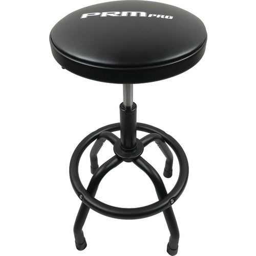 PRM Pro RZ451010 Shop Stool Heavy Duty- Air Adjustable with Round Foot Rest - Black