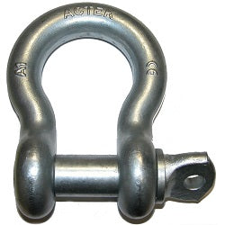 ACTEK AK60038 7/8 ALLOY SHACKLE, BOLT AND NUT 9-1/2 TONS WLL GALVANIZED