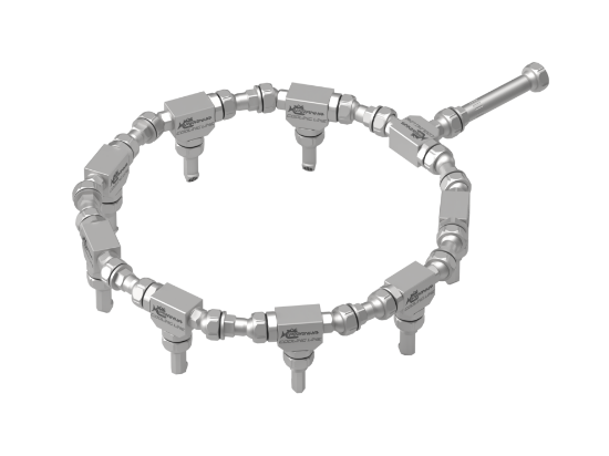Piranha Cooling Line CR-12.5-8 Cooling ring with 8 nozzles for Coolant
