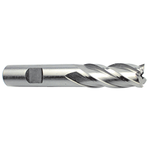Morse Cutting Tools MT2143565 17/64" Dia. x 3/8" Shank x 3/4" DOC x 2-1/2" OAL, HSS, Uncoated, 4 Flute, Plain, External, Non-Center Cutting, Solid End Mill Series/List #1897