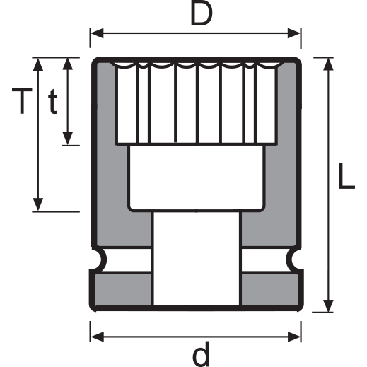 Momento 5-D6K3 1/4 12-POINT IMPACT SOCKETS - 1-1/2in Drive