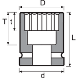 Momento 2-D6K60 12-POINT IMPACT SOCKETS - 3/4in Drive