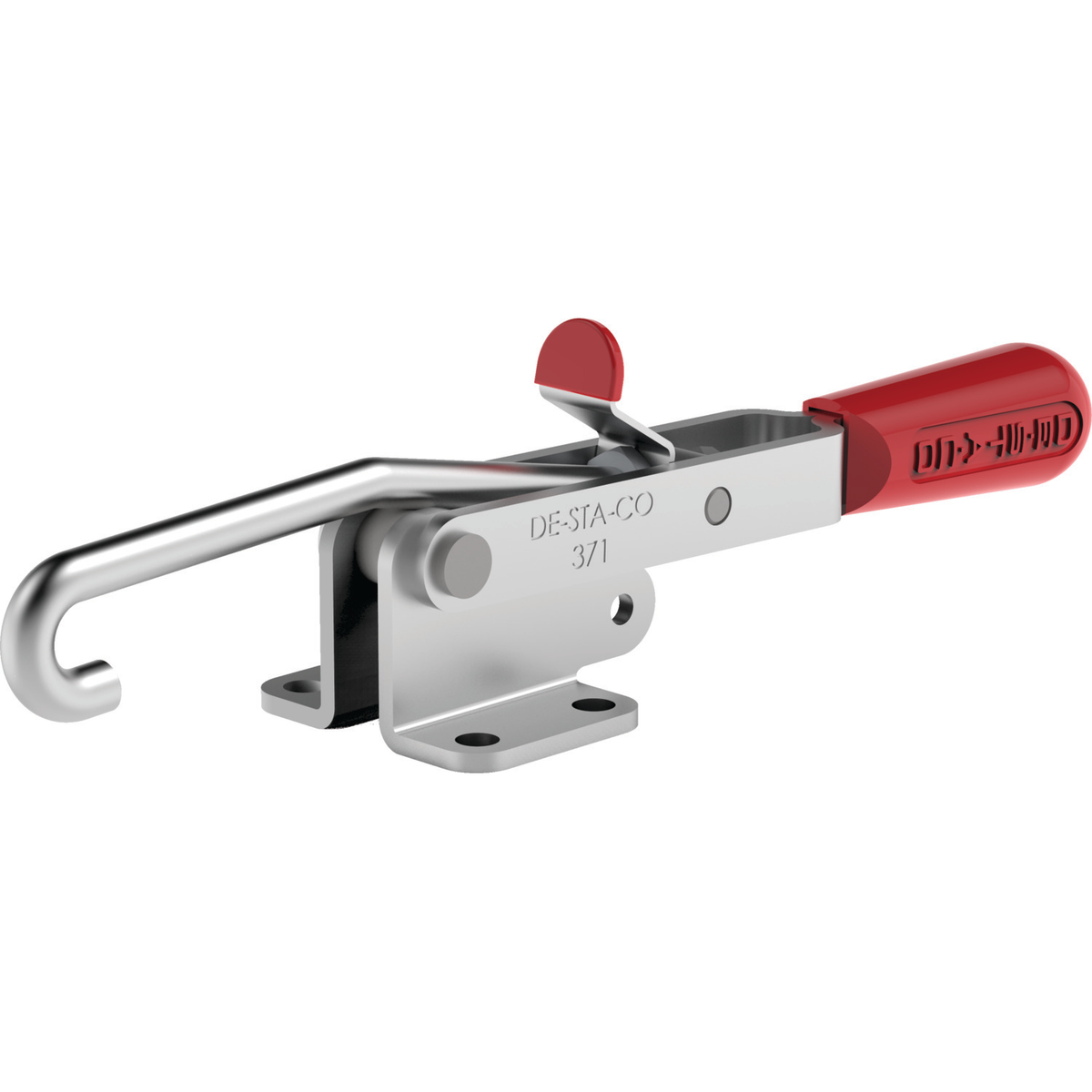 DESTACO 371-SS-M-100 Pull Action Clamp, a 371-SS With A 100 mm Long Hook