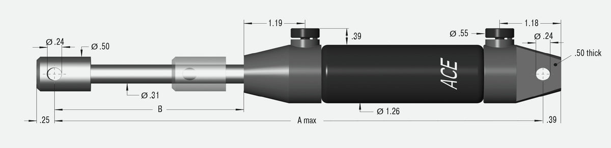 ACE Controls DVC-6 Hydraulic Dampers 185-0003