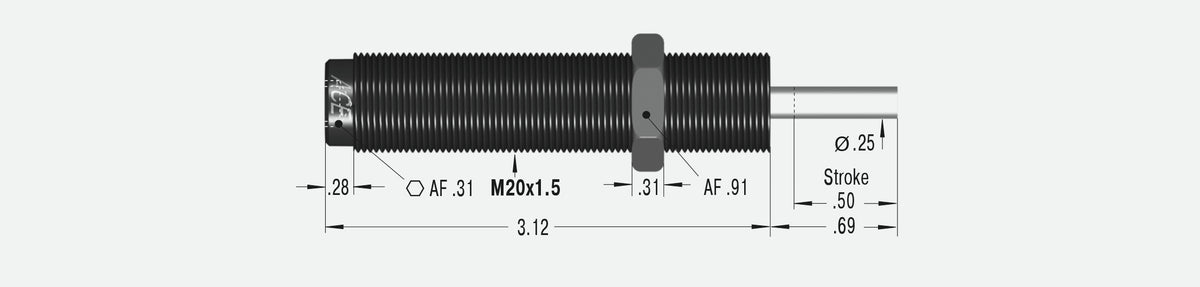 ACE Controls MC225MH3 Miniature Shock Absorbers 191-0359