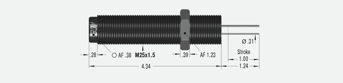 ACE Controls MC600MH3 Miniature Shock Absorbers 192-0360