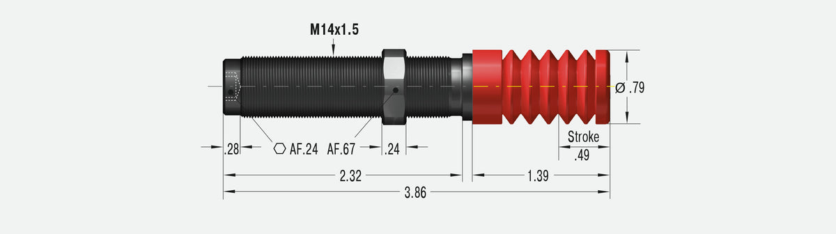 ACE Controls PMCN150MH Miniature Shock Absorbers 190-9443