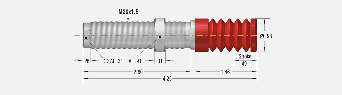 ACE Controls PMCN225M-V4A Miniature Shock Absorbers 191-9420