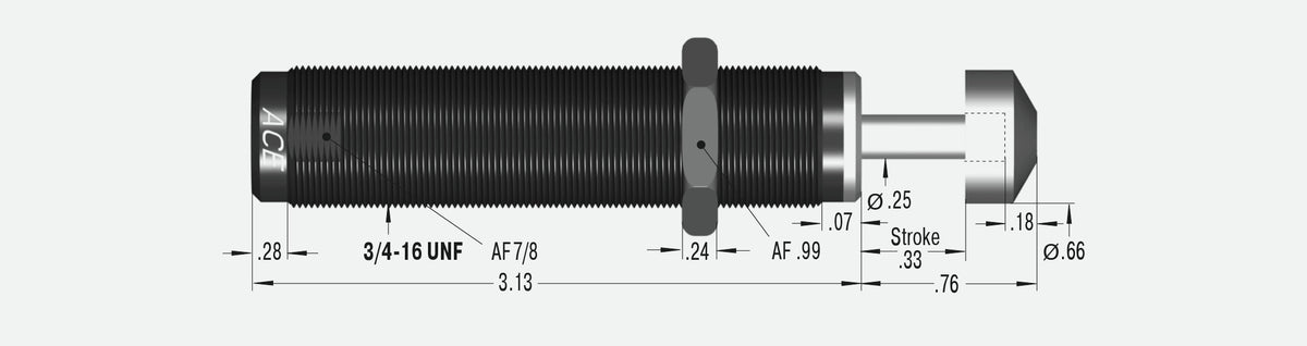 ACE Controls SC300-6-HC Miniature Shock Absorbers 195-0152