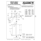 NAAMS ARH750 Drop Away Leaf Riser (Top Mount Machine Base Mounting) with 705mm Tube