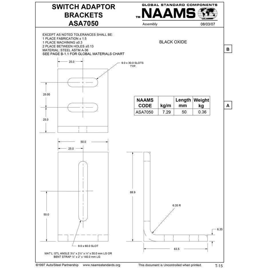 NAAMS Switch Adapter Bracket ASA7050