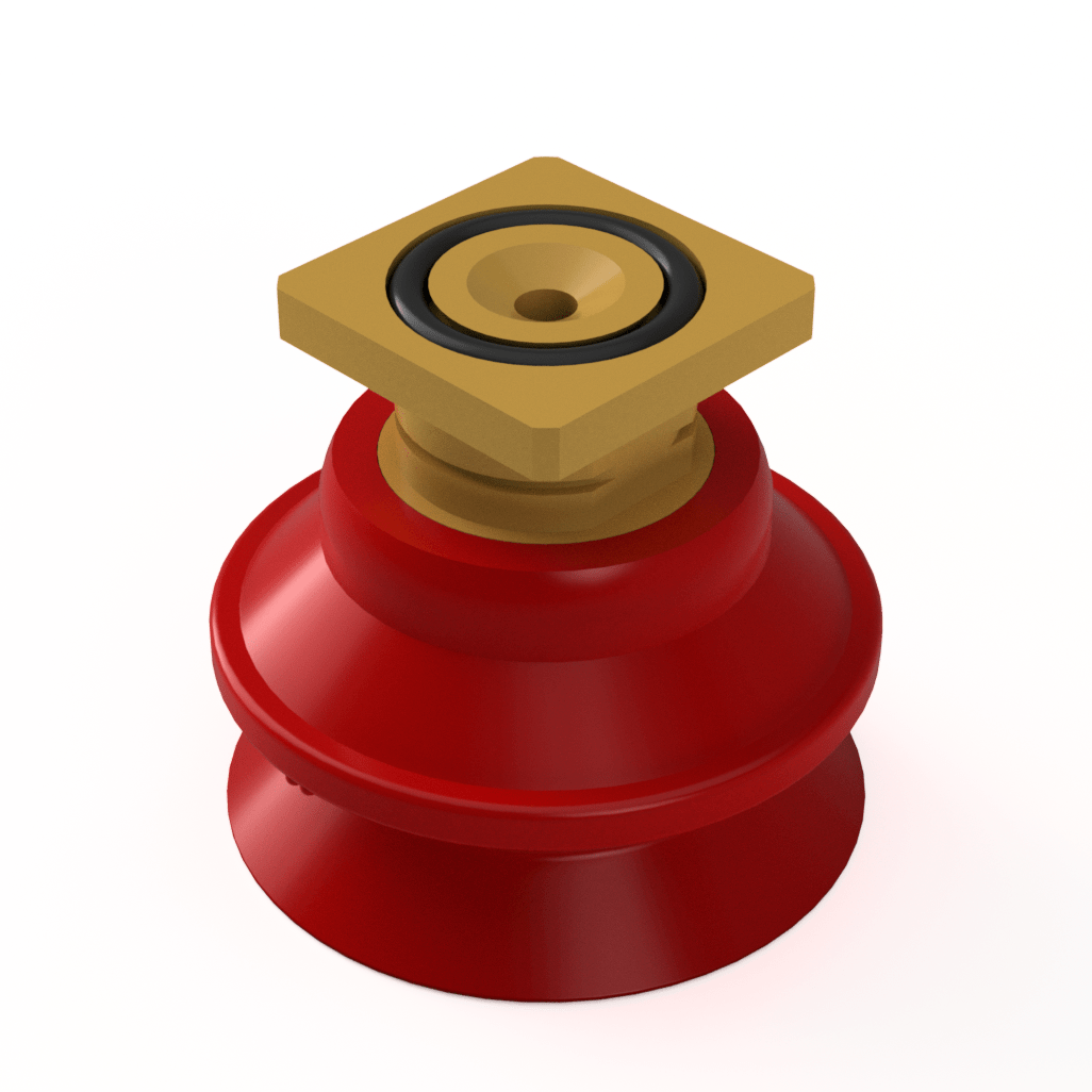 DESTACO CPI-20AC-C-45 AC/BT - ROUND BELLOWS VACUUM CUP BEL 2in. C-MT RED