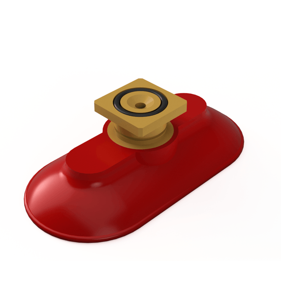 DESTACO CPI-255FF-C-45 FF/PF OVAL - OVAL FLATFOOT CUP FF 2.5in. X 5in. C-MT RED