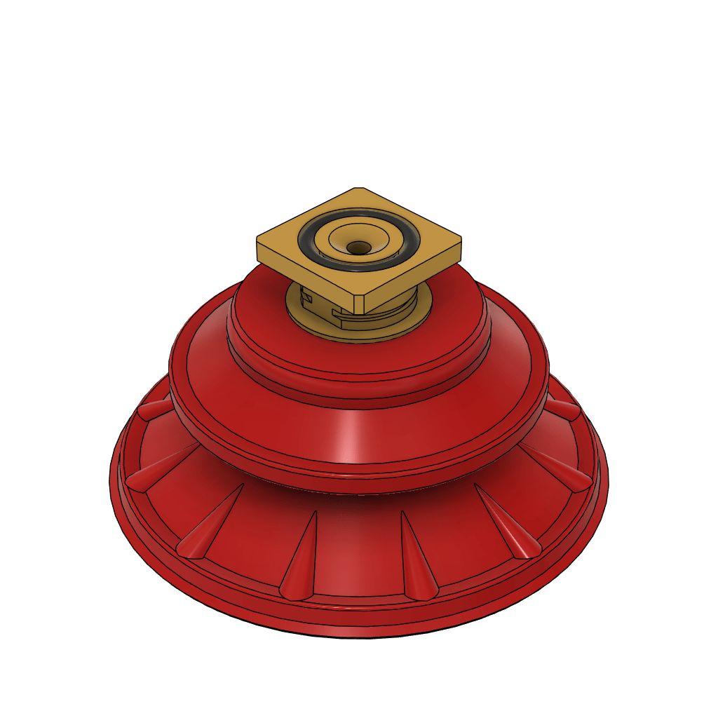 DESTACO CPI-45TC-C-45 TC/HT - ROUND TRACTION CUP TC 4.5in. C-MT RED