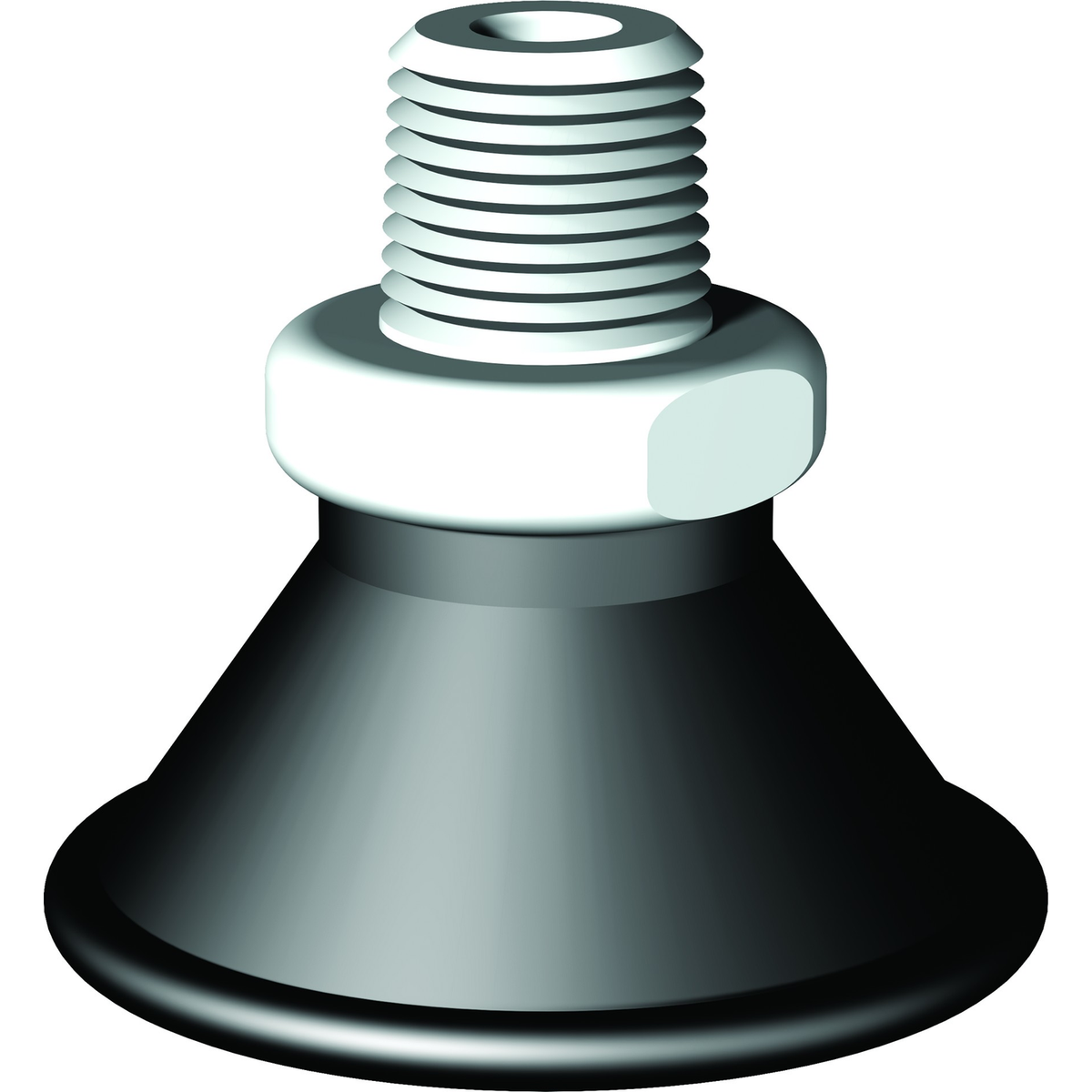 DESTACO CPI-10CC-B-60 CUP CONE, 1-1/4 in, 60 Durometer, BLACK