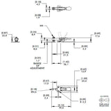 image of dimensions for Destaco 2005-S Toggle Clamp