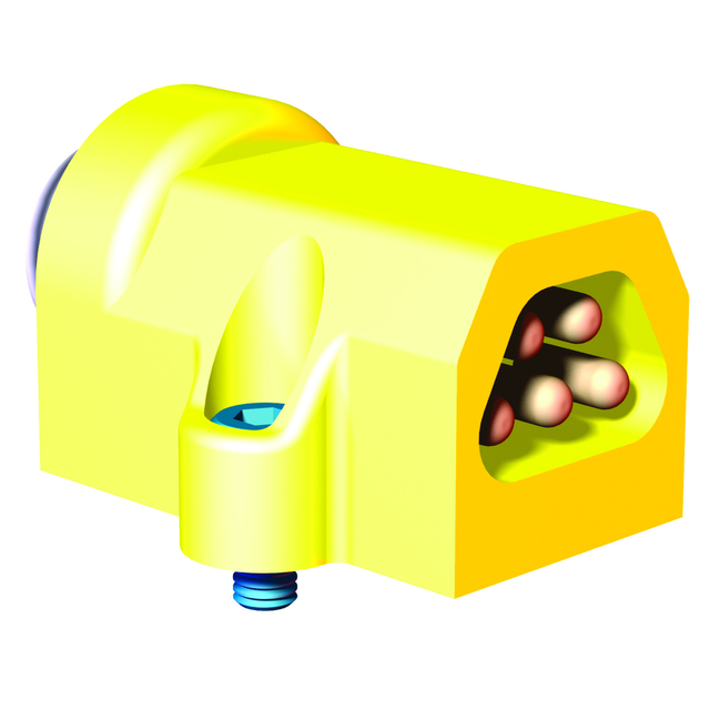 DESTACO CPI-RDB-M5P-5B5 Electric Bayonet Plug 5-Pin Yellow