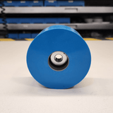 FREER FTS-A0625U URETHANE SOLID ROLLER 4" DIA 1.94" WIDE 60A BLUE W/ 1/2" ID BUSHING