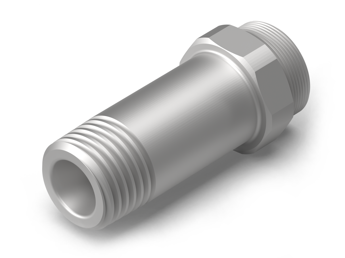 Piranha Cooling Line GA-R1/4-L 1/4 System – 1/4? R (BSPT) Threaded Connector – Long for Coolant