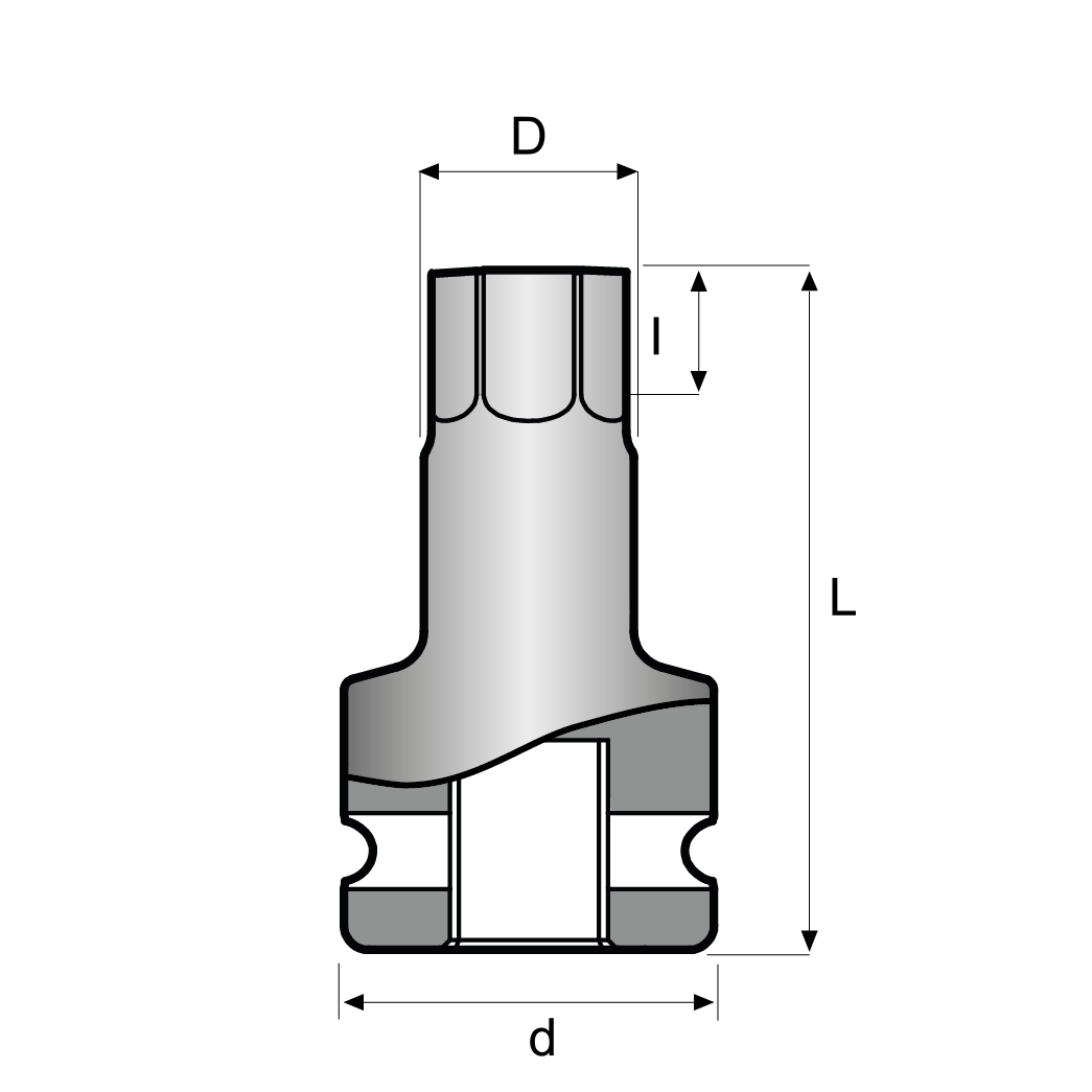 Momento 2-U6K19 HEX KEY SOCKETS - 3/4in Drive - 19mm