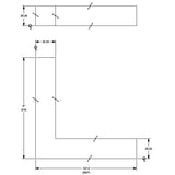 FREER LB-1060-25-5-5 L-Block 127mm x 5in x 25mm SAE 1060