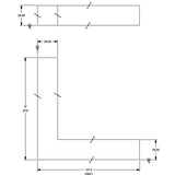 FREER LB-HRS-25-5-5 L-Block 127mm x 5in x 25mm HRS