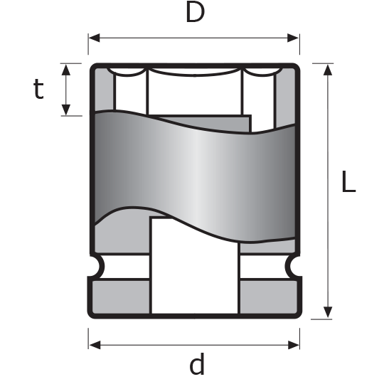 Momento 0-8M MAGNETIC IMPACT SOCKETS, SOLID MAGNET