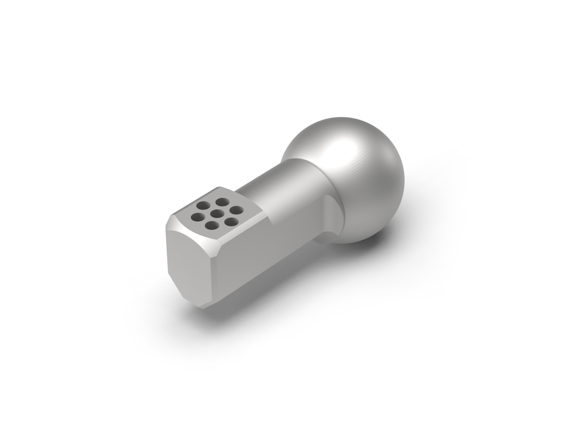 Piranha Cooling Line SDL-9.5/90 1/8? System – Long 90 Degree Nozzle – 9.5mm Ball with (7) Ø1.0 holes x 20mm long for Coolant