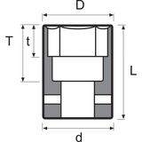 Momento 1-16L IMPACT SOCKETS - 3/8in Drive - 16mm - Long