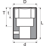 Momento T2-60 THIN WALL SOCKETS - 3/4in Drive