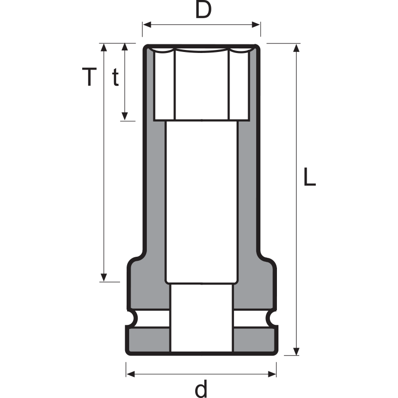 Momento 5-3 3/16L IMPACT SOCKETS - 1-1/2in Drive - Long